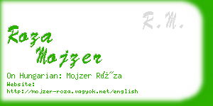 roza mojzer business card